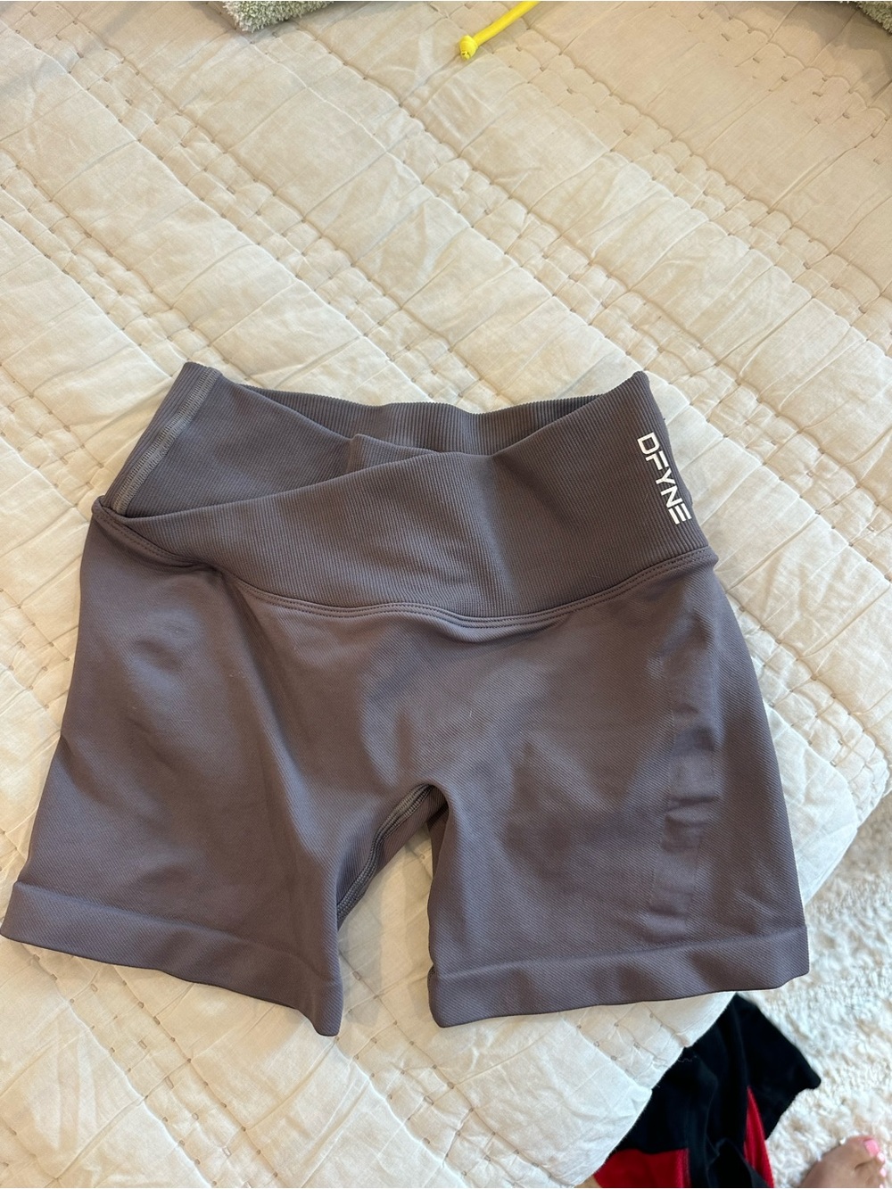 DFYNE Sculpted High-Rise Bike Shorts in Gray